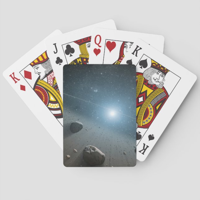 An Asteroid Belt Around The Bright Star Vega. Playing Cards (Back)