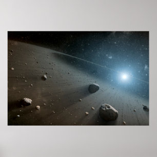 An Asteroid Belt Around The Bright Star Vega. Poster