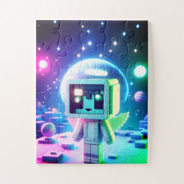 An Astronaut In Space 30 Large Pieces on a  Jigsaw Puzzle (Vertical)