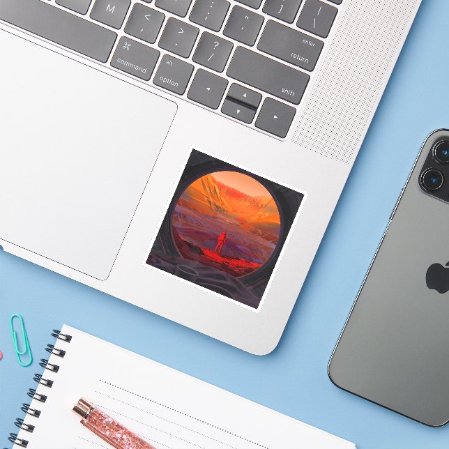 An Astronaut On Mars (Laptop w/ iPhone)