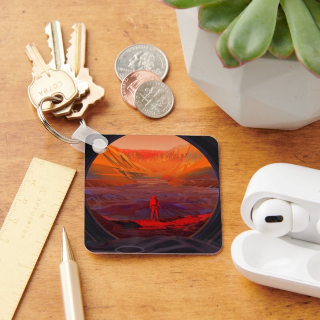 An Astronaut On Mars Key Ring (Desk)