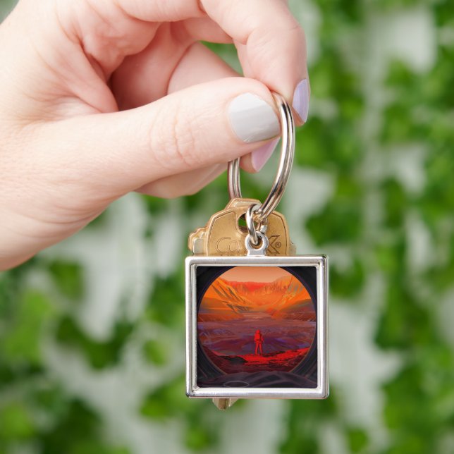 An Astronaut On Mars Key Ring (Hand)