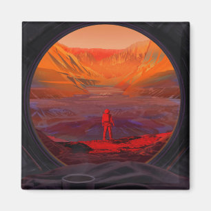 An Astronaut On Mars Magnet