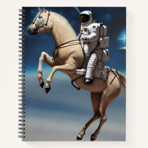 An Astronaut Riding a Horse in Space  Notebook