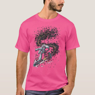 An astronaut Space man moon earth stars sky surfin T-Shirt