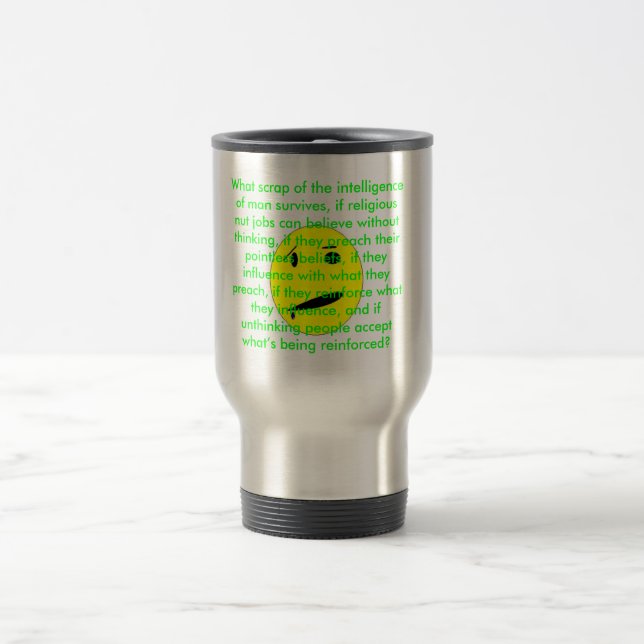 An Atheist's Concern Travel Mug (Center)
