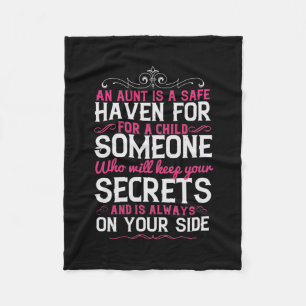 An Aunt Is A Safe Haven For A Child-01.Png Fleece Blanket