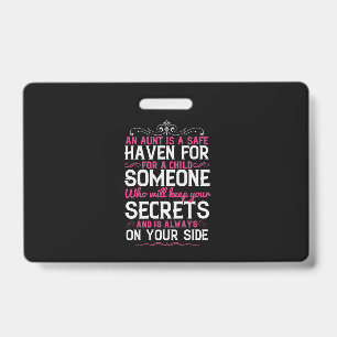 An Aunt Is A Safe Haven For A Child-01.Png ID Badge