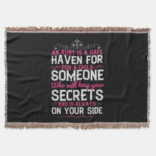 An Aunt Is A Safe Haven For A Child-01.Png Throw Blanket