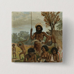 An Australian family party from New South Wales 15 Cm Square Badge