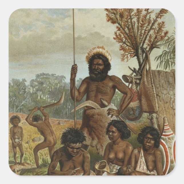 An Australian family party from New South Wales Square Sticker (Front)