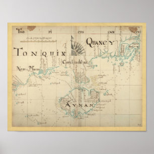 An Authentic 1690 Pirate Map Poster
