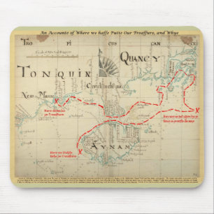 An Authentic 1690 Pirate Map (with embellishments) Mouse Mat