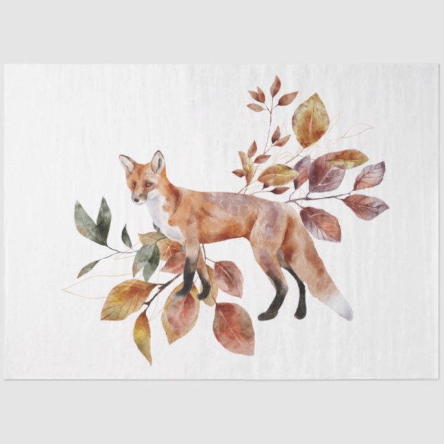 An Autumn Animal and Floral Series Design 35 Tissue Paper (Front)