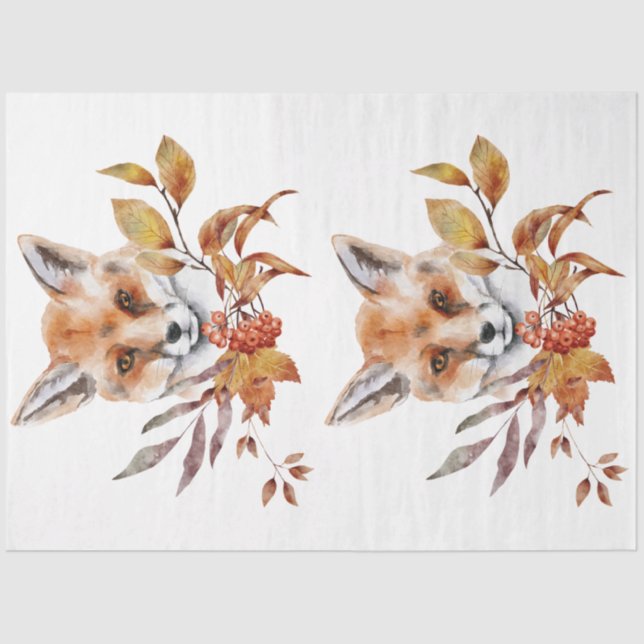 An Autumn Animal and Floral Series Design 38 Tissue Paper (Front)