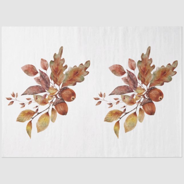 An Autumn Animal and Floral Series Design 45 Tissue Paper (Front)