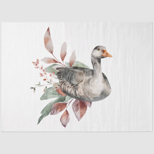 An Autumn Animal and Floral Series Design 48 Tissue Paper (Front)