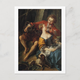 An Autumn Pastoral in detail - François Boucher Postcard