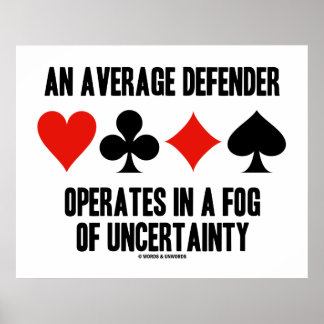 An Average Defender Operates Fog Uncertainty Poster