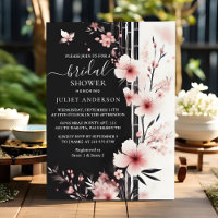 An Bamboo Pink Sakura Cherry Blossom Bridal Shower