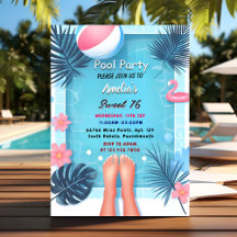 An Boy Fun Teen Adult Pool Party Sweet 16 Birthday