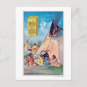 An Crow Indian Tepee, Maizena Product Ad Postcard
