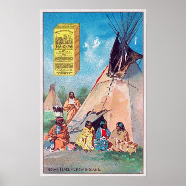 An Crow Indian Tepee, Maizena Product Ad Poster (Front)