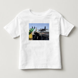An EA-6B Prowler launches from the flight deck Toddler T-Shirt