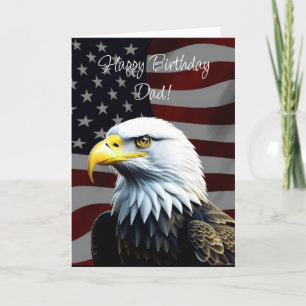 An Eagle and American Flag Dad's Birthday  Card
