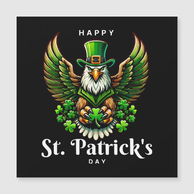 an eagle with green leprechaun hat (Front)