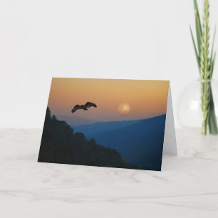 An eagles ascent at fullmoon card