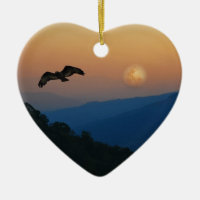 An eagles ascent at fullmoon