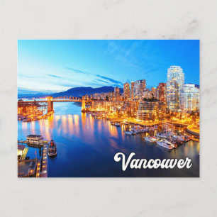 An Early Evening Over Vancouver, British Columbia Postcard