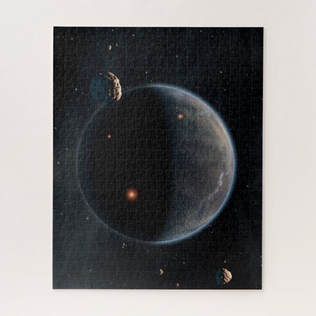 An Earth-Like Planet Rich In Carbon And Dry. Jigsaw Puzzle (Vertical)