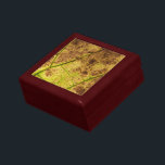 An Earthy Yellow and Brown Leaf Macro Image Gift Box<br><div class="desc">A cool rustic nature themed image. Macro photo with an earthy texture of an old dying leaf with interesting mottled brown spots. This intriguing leaf still has some life left in it displaying gold and yellow tones and vivid green veins running through out its body.</div>