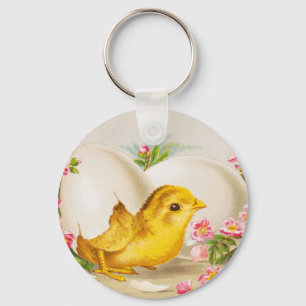 "An Easter Offering" Vintage VIctorian Card, 1884 Key Ring