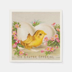 "An Easter Offering" Vintage VIctorian Card, 1884 Napkin