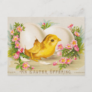 "An Easter Offering" Vintage VIctorian Card, 1884 Postcard