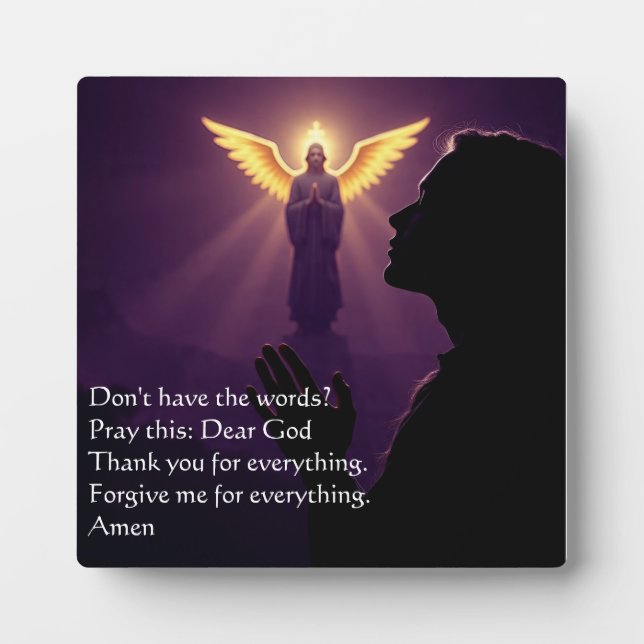 An Easy Prayer  Plaque (Front)