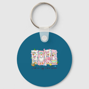 An egg cited goose funny for kids girl women key ring