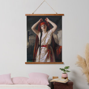 An Egyptian Girl Preparing For The Bath Hanging Tapestry
