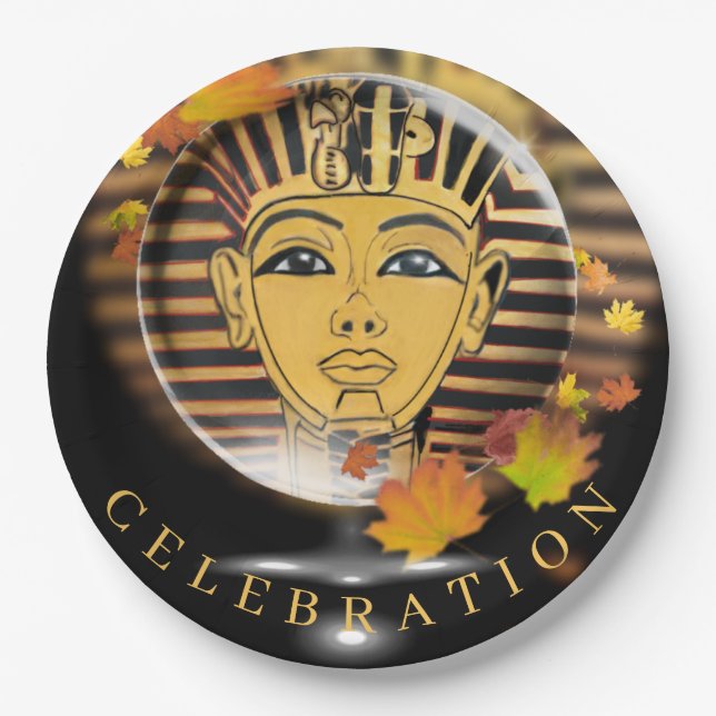 An Egyptian Style Celebration Paper Plate (Front)