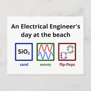 An Electrical Engineer's day at the beach Postcard