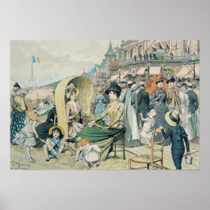 An Elegant Beach, 1887 Poster