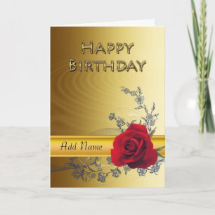 An elegant birthday card that you can customise