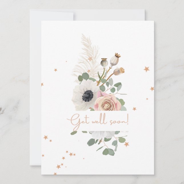 An elegant bouquet of flowers with message card (Front)