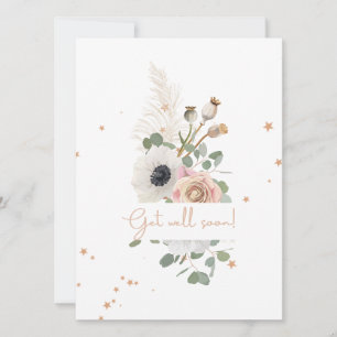 An elegant bouquet of flowers with message card