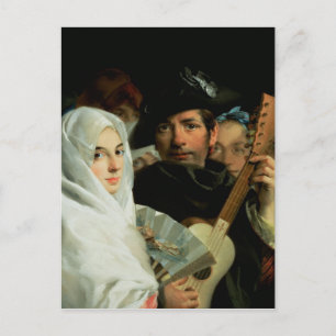 An Elegant Couple from Madrid, c.1770 Postcard