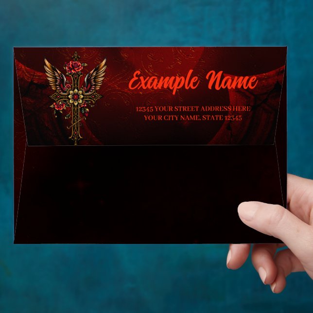 An elegant cross  envelope (Hand)