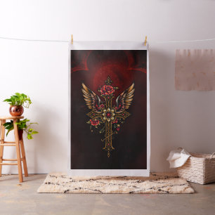 An elegant cross  fabric
